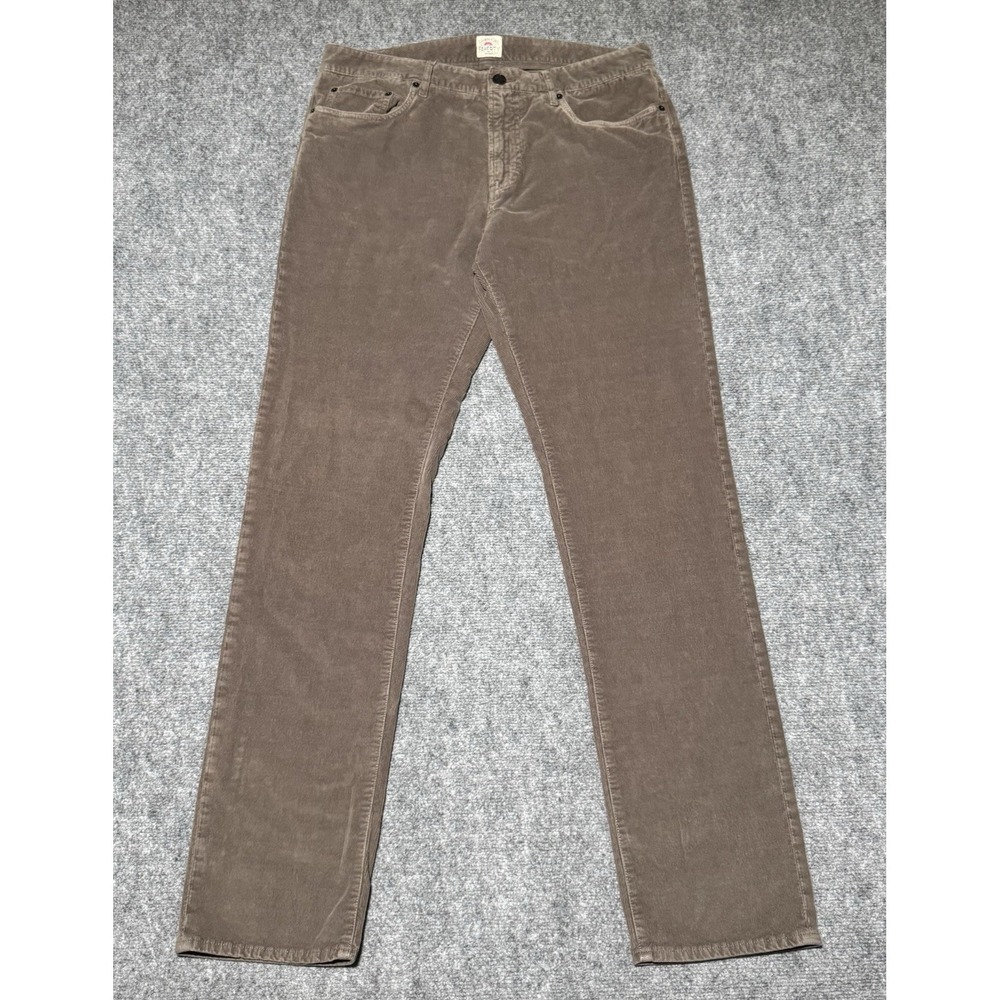 Faherty Pants Men Sz 32x33 Corduroy Stretch Brown Casual MBF2335 Organic Cotton